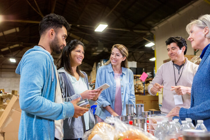 Our Clients non-profit organization members in a meeting